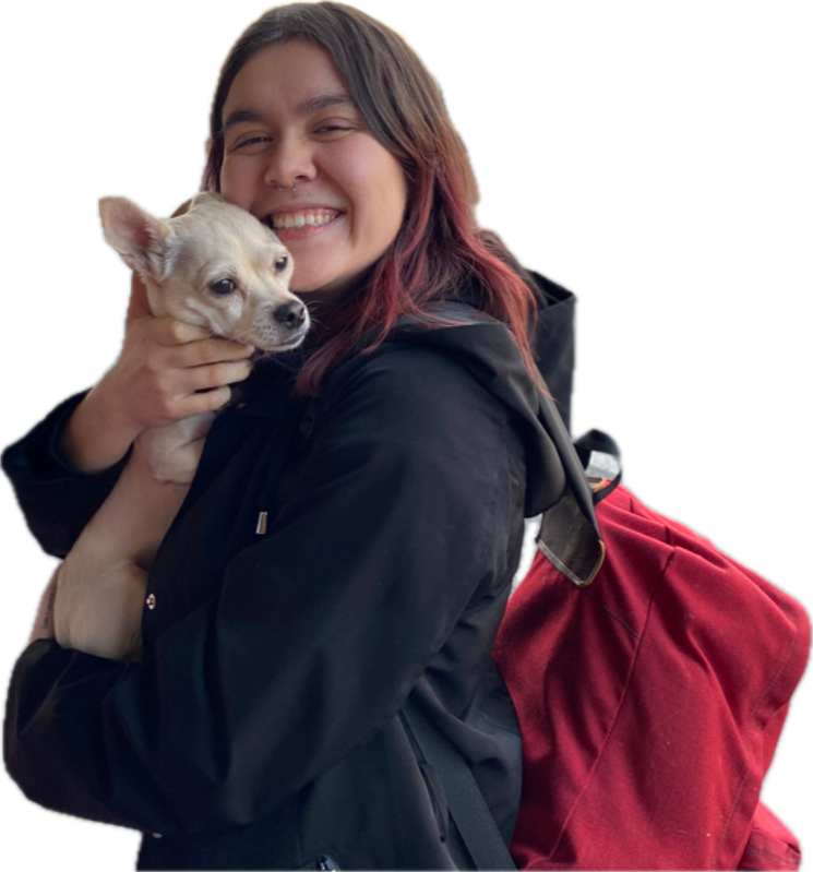 Peyton with dog Georgie